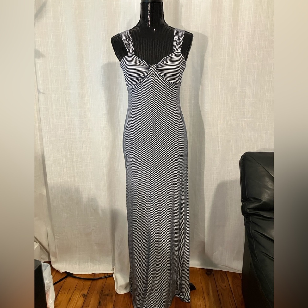 Maxi Studio Navy and white striped maxi Dress SM